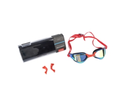 Danu2026-gafas De Natación Adulto Sin Fugas Protección Uv Lentes Hd Para Carreras Rojo