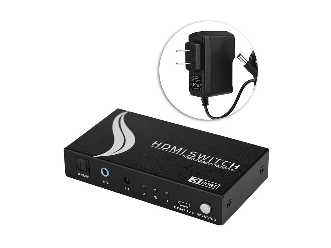 Conmutador Hdmi (extractor De Audio Hdmi 3 Entradas 1 Salida)