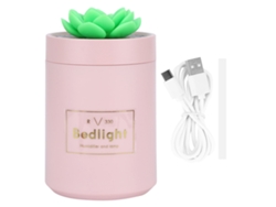 Humidificador De Aire Usb De 340 Ml Con Difusor De Aceites Esenciales Y Luz Nocturna Para Coche, Hogar Y Oficina - Rosa