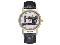 Reloj De Pulsera Analógico De Cuarzo Negro Zhoulianfa Con Esfera Redonda Para Hombre Y Mujer.