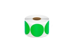 Etiqueta térmica autoadhesiva redonda, fabricada con material de etiqueta térmica y papel autoadhesivo. Mdug (verde, 30 mm)