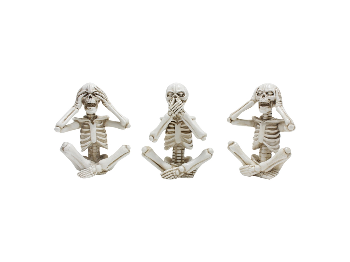 Conjunto De Divertidas Estatuas De Esqueletos Hechas De Resina Sintética, Decorativas Para Halloween.
