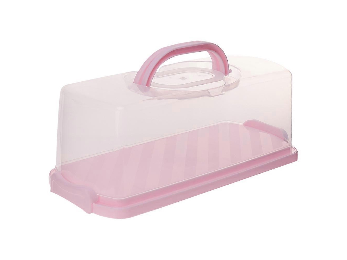 Caja De Pan Rectangular De Plástico Con Tapa Transparente, Recipiente Portátil Para Guardar Pasteles Y Pan Con Asa Webake