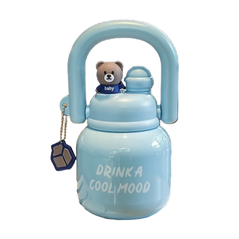 (azul, 650 Ml) Botella De Agua Isotérmica De Acero Inoxidable 316, Tapa De Doble Capa Para Un Diseño A Prueba De Fugas, Aislamiento Al Vacío.