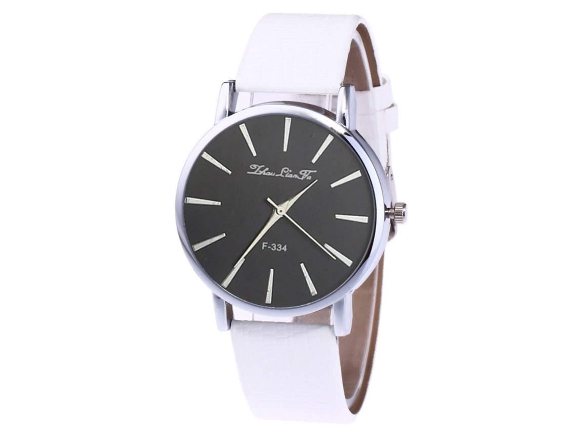 Reloj De Pulsera Unisex Para Parejas Con Correa De Aleación De Poliuretano Y Esfera Redonda Blanca.