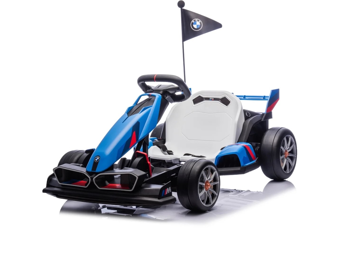 Bmw Gokart Eléctrico Para Niños - 5 A 12 Años - Función De Derrape - Azul
