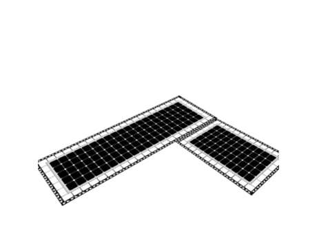 Alfombra XGF (40 x 60 + 40 x 120 cm - Negro)