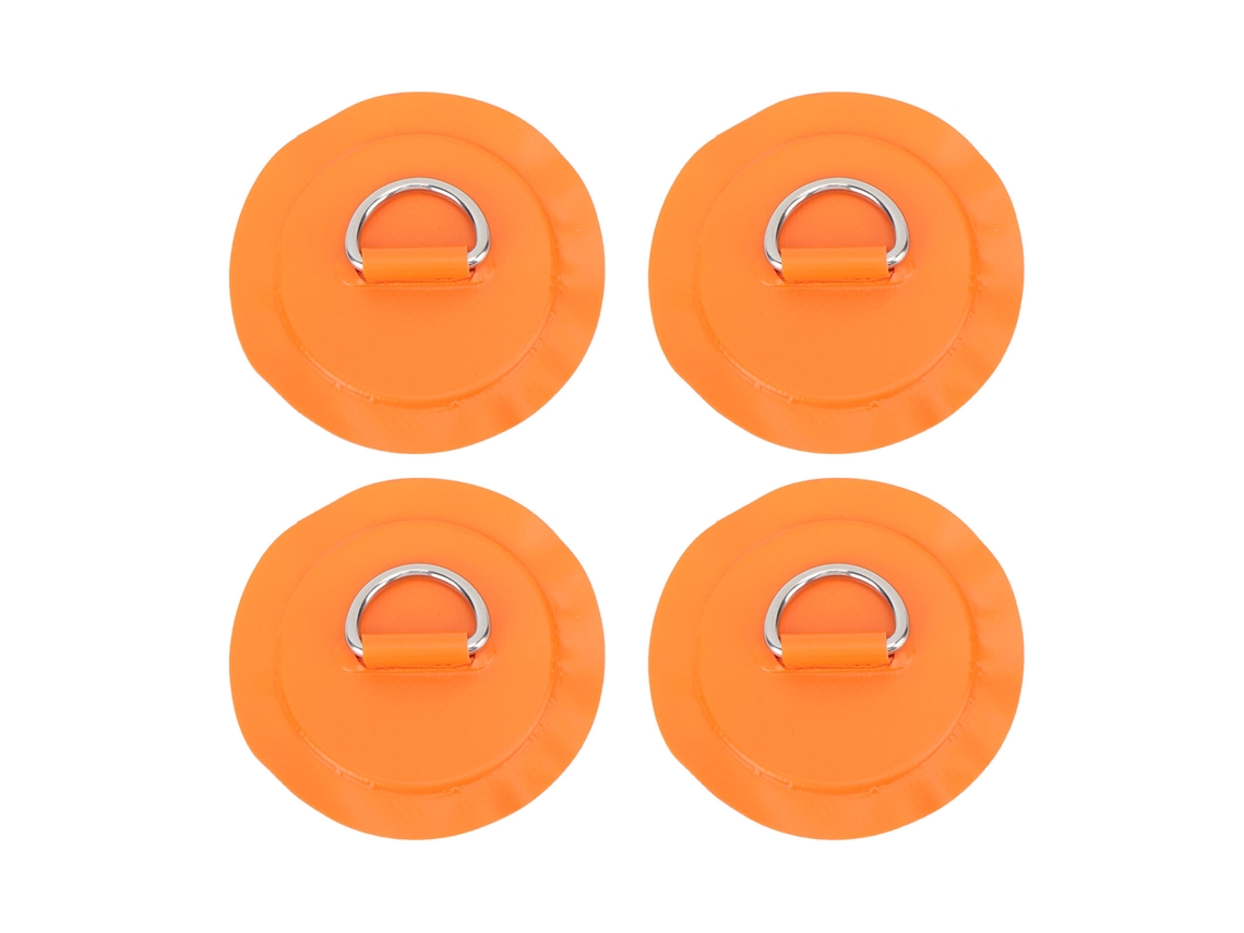 4 Parches Redondos Ligeros De Pvc Con Anilla En D Para Botes Inflables, Tablas De Surf Y Tablas De Paddle Surf (color Naranja)