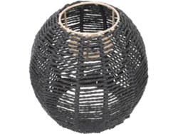 Lámpara colgante de techo hecha a mano con tela negra, estilo retro, ideal para comedores y otros espacios.