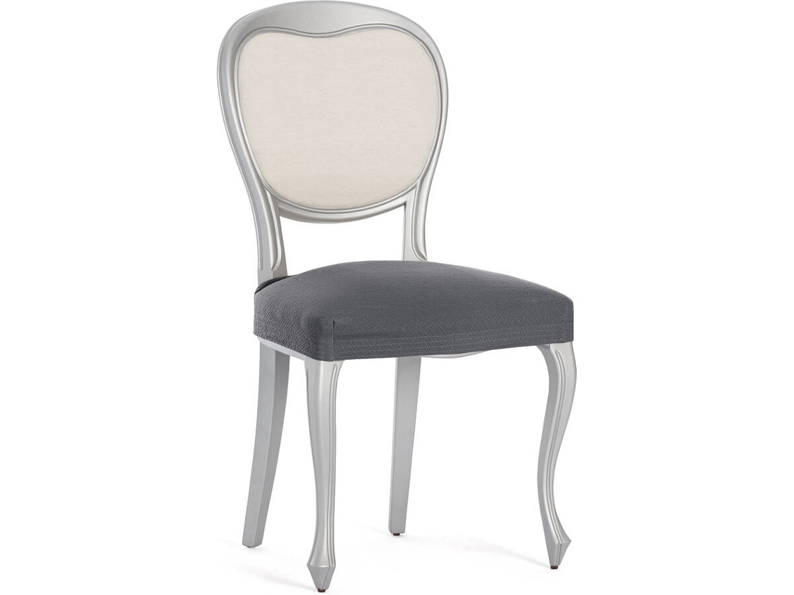 Funda de Silla EYSA Premium Bronx Pack de 2 Fundas Tejido Multielástico (50 x 50 x 5 cm - Poliéster - Gris Oscuro)