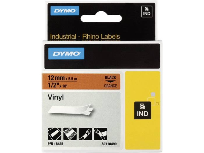Cinta Etiquetas DYMO ID1-12 Naranja