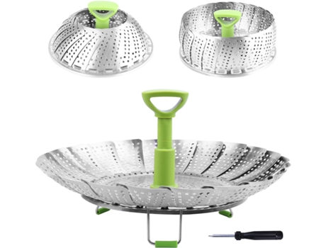 Cesta de vapor de acero inoxidable cesta de vapor para verduras inserto de vapor plegable (11) ZMDECQNA