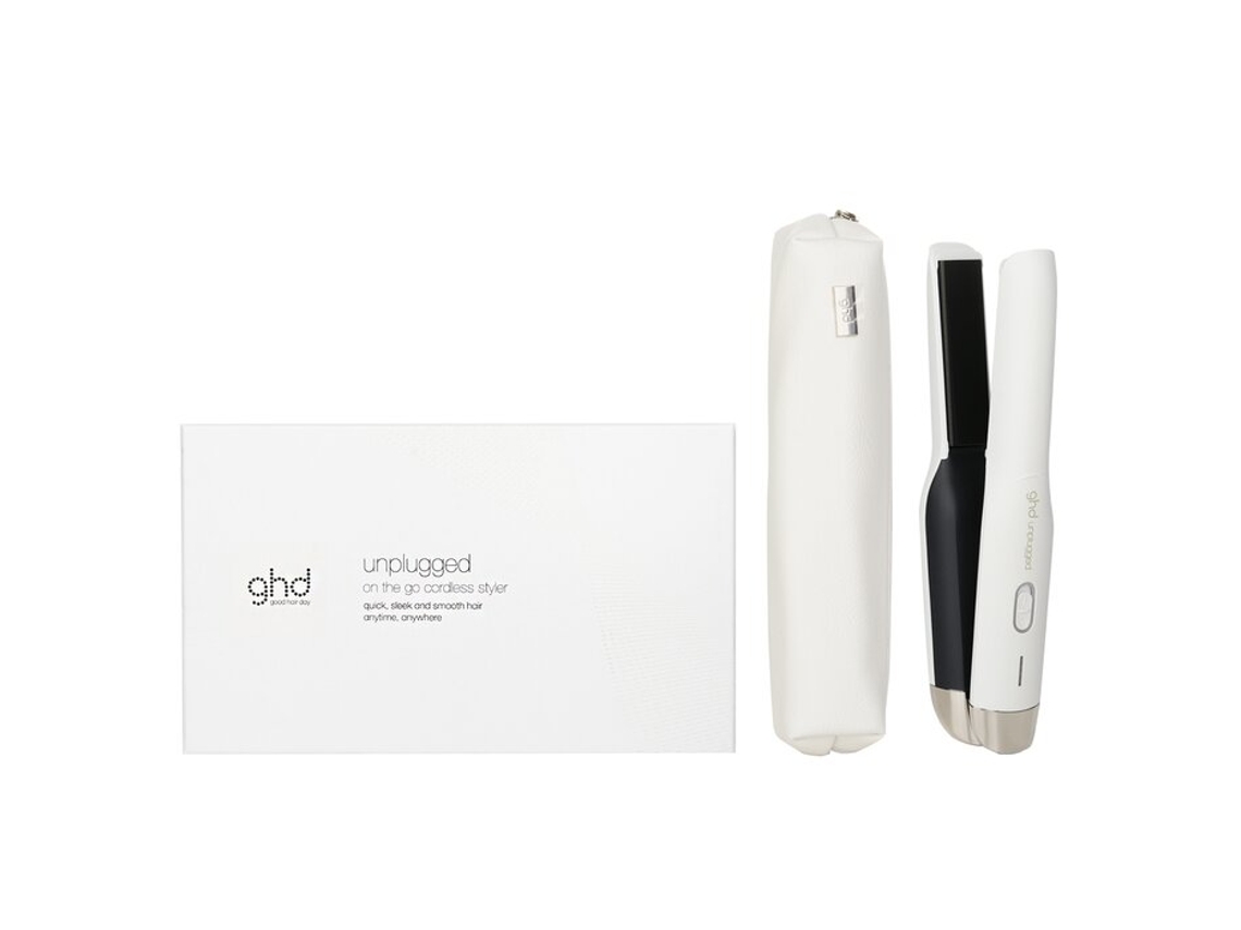 Plancha de pelo inalámbrica Unplugged On The Go, color blanco, 1 unidad, GHD