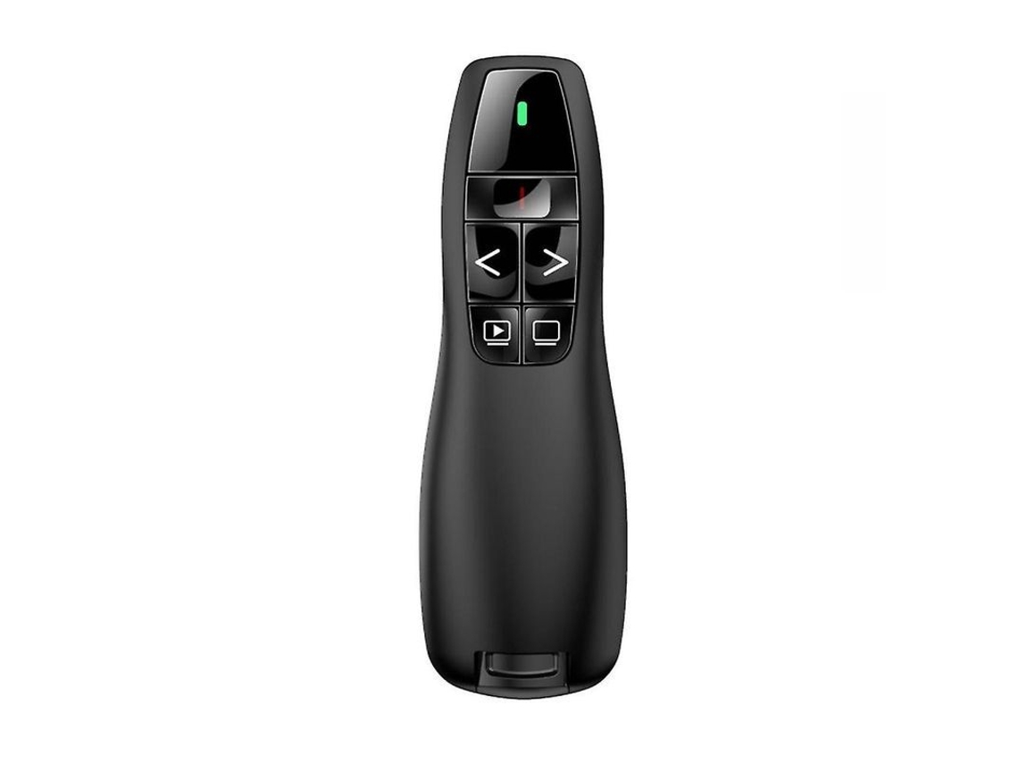 Mando A Distancia Inalámbrico Para Presentaciones R400 Con Láser Rojo, Alcance De 15 M, Color Negro.