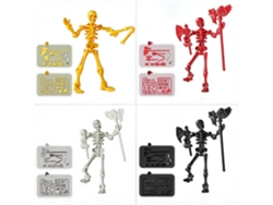 Figura De Esqueleto De 13 Cm De Henten Home, Articulada Y Móvil, Para Coleccionistas Como Decoración De Mesa (4 Piezas)