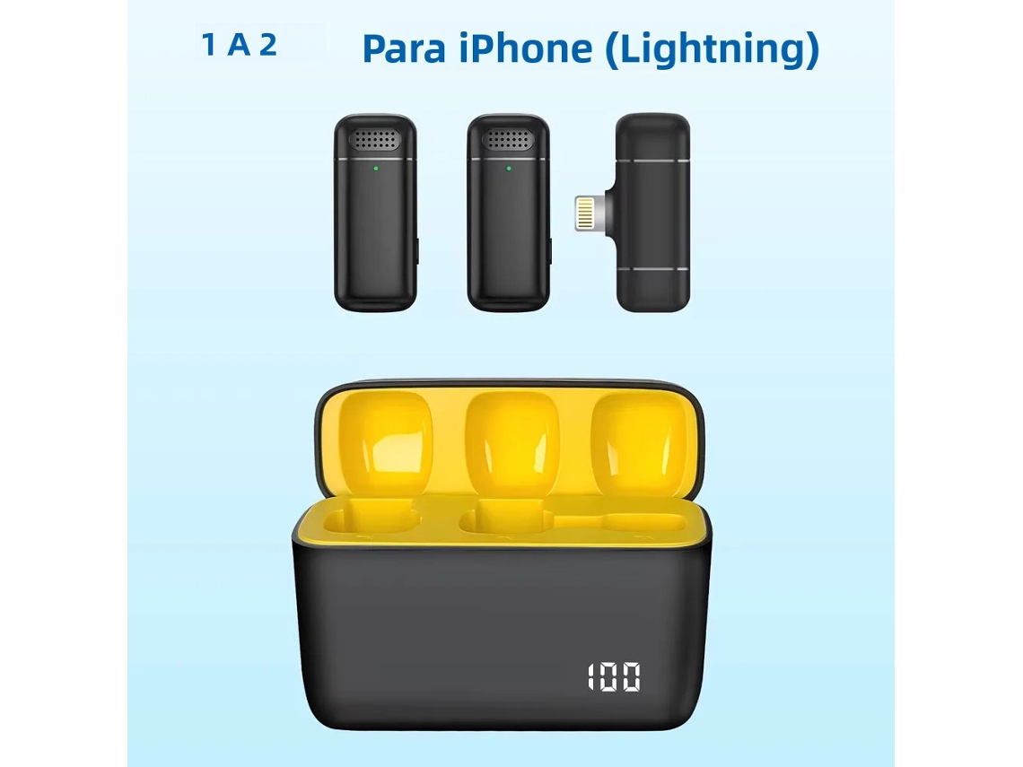 Micrófono inalámbrico portátil Bluetooth, micrófono de solapa omnidireccional Mdug (iOS)