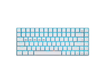 Botones de función FN de ahorro de energía Teclado mecánico retroiluminado de 84 teclas 2.4G Teclado inalámbrico ergonómico compatible con Bluetoot...