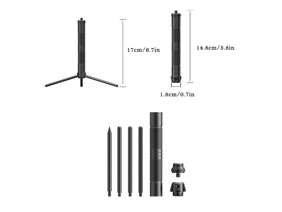 Porta linternas plegable de aluminio con trípode para acampar