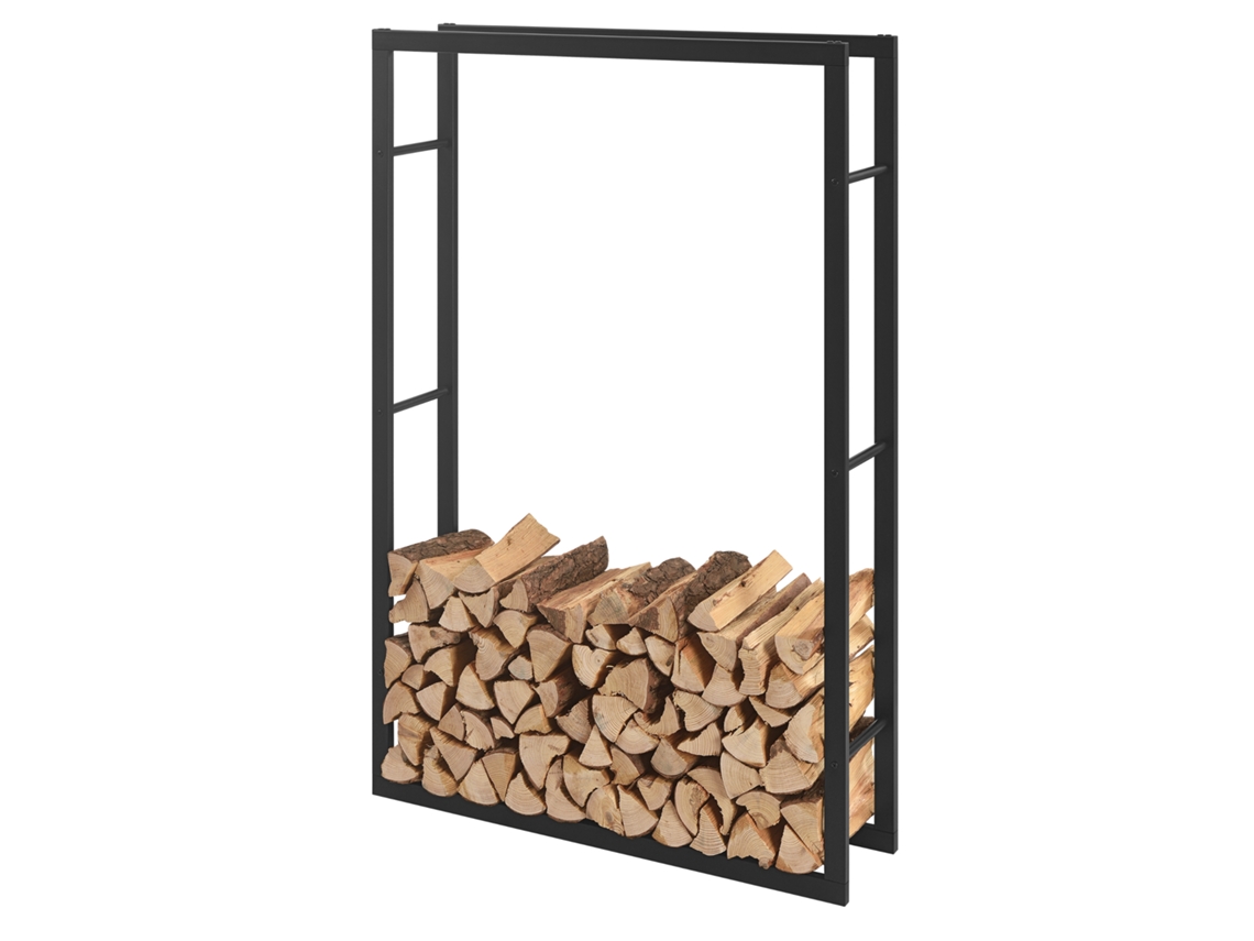 Soporte para Le�a [EN.CASA] (100 x 25 x 150 cm - Acero - Negro)