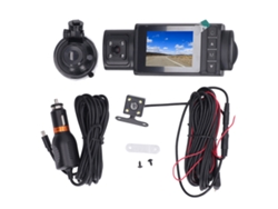 Cámara De Salpicadero Para Coche 2 Pulgadas Pantalla Hd Ips 3 Lentes Rotables 1080p Grabación En Bucle Visión Nocturna