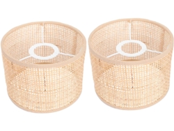 Piezas De Lámparas Colgantes De Ratán Natural Trenzado Con Diseño De Malla Para Iluminación De Techo, Fáciles De Instalar.