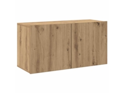 Mueble de TV de pared en roble artesanal, MAISON EXCLUSIVE (80x30x41 cm)