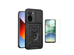 Kit Vidro Clearglass Capa Magnetic Slide Window Phonecare Para Xiaomi Redmi A7 Pro 4g - Preto