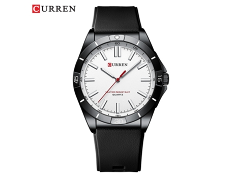Relojes para Hombres, Reloj con Correa de Silicona para Hombres Relojes de Pulsera de Moda de Cuarzo Impermeables para Hombres-Concha Negra Blanca ...