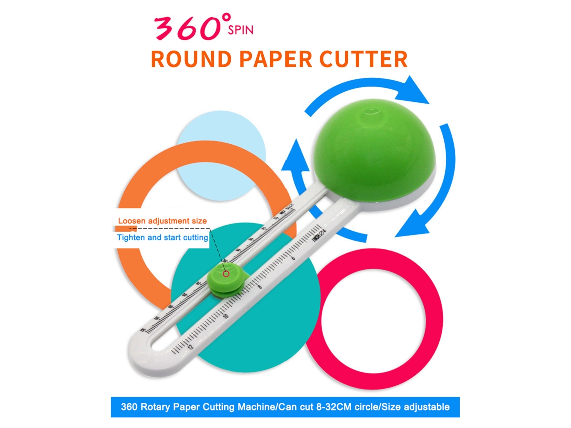 Cortadora De Papel Circular Rotativa Manual Con Cabezales De Repuesto Para Manualidades Y Tarjetas.