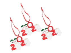 Adorno navideño personalizado 2020, 3 piezas, decoración para el hogar, regalo