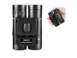 Binoculares compactos de alta potencia 300x25 con visión nítida en condiciones de poca luz para observación de aves y caza al aire libre, color negro GUSSHIOUS