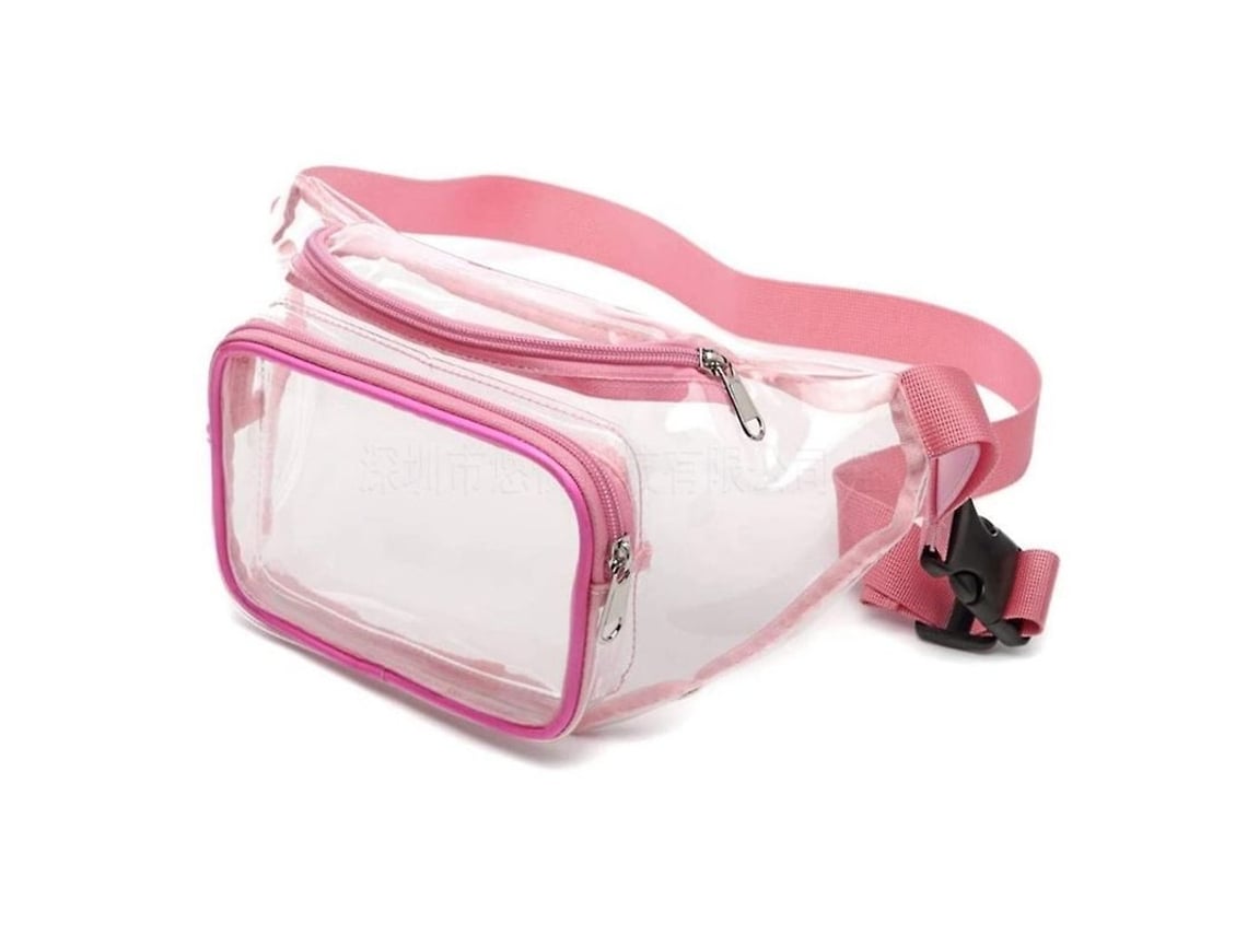 Bolsa De Cintura Transparente Impermeable Para Mujer Y Hombre, Viajes, Playa, Eventos, Conciertos Mdd Rosa