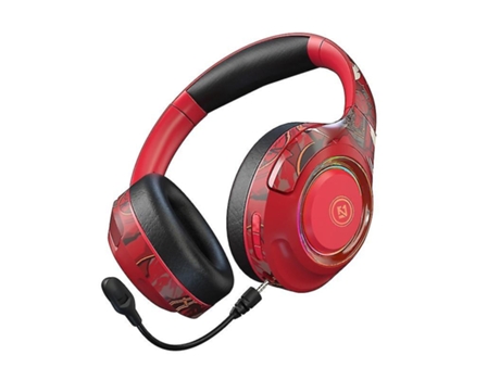 Auriculares Bluetooth cables rojos