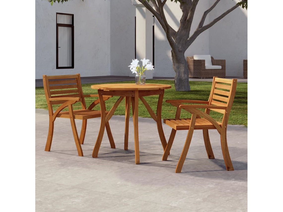 Mesa de jardín LOVELY HOME de madera de acacia maciza (85 cm)