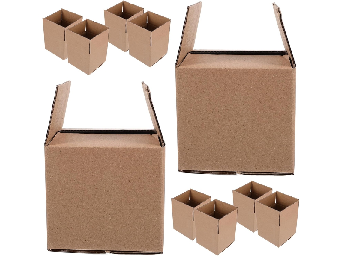 25 cajas de embalaje de papel cuadradas con bordes lisos y resistencia a la compresión para transporte y