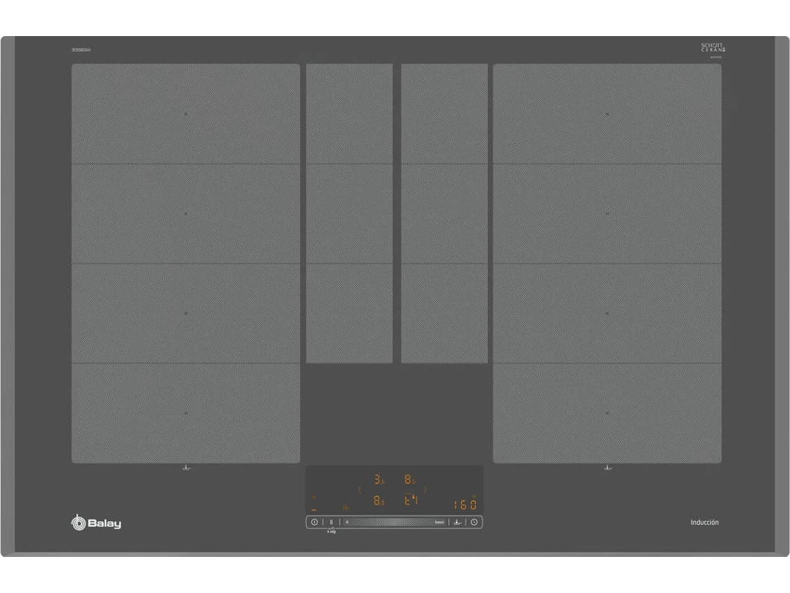 Placa de Inducción BALAY 3EB980AH (Eléctrica - 80 cm - Gris)