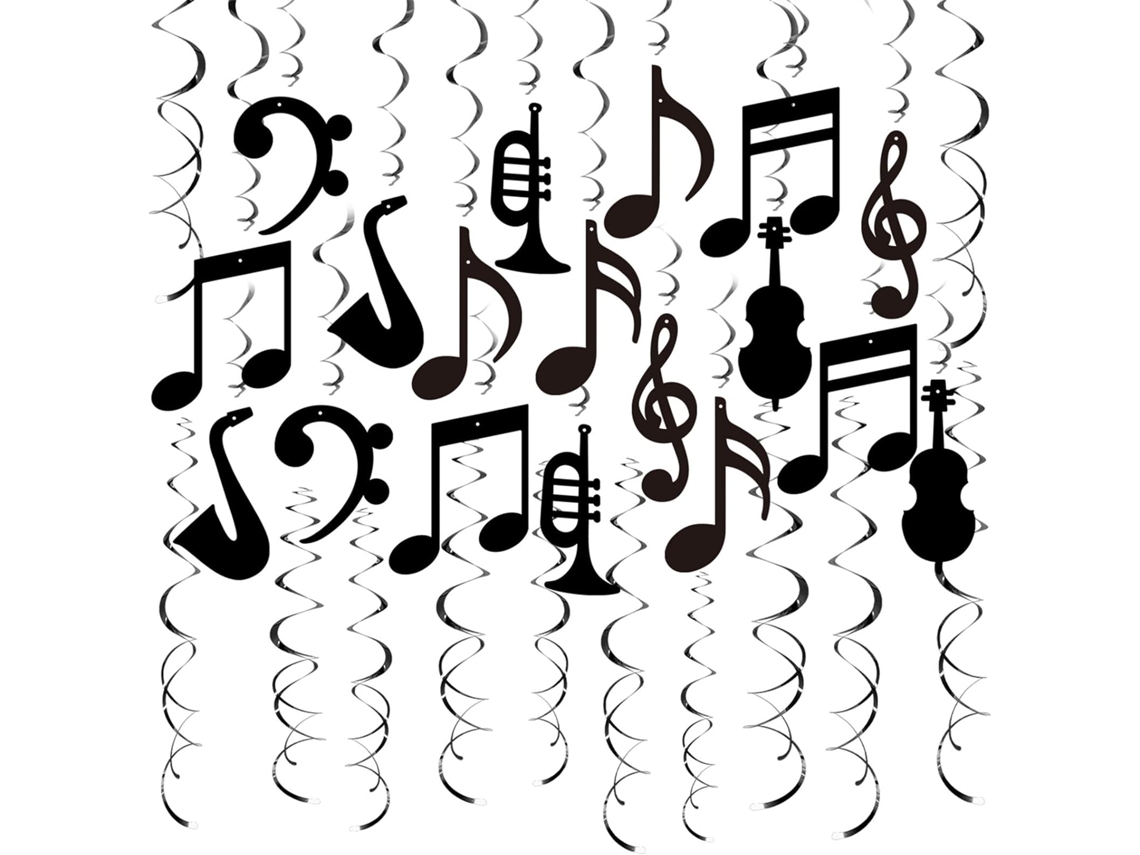Adornos en espiral con temática musical SFUSHOS