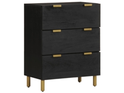 Maison Exclusive - Aparadores 2 Uds Madera De Ingeniería Negro 60x33x75 Cm