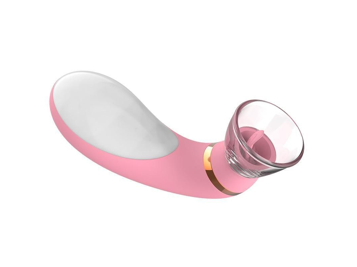 Vibrador de succión para lamer la lengua recargable 2 en 1 para mujeres (rosa) YIZHOOD