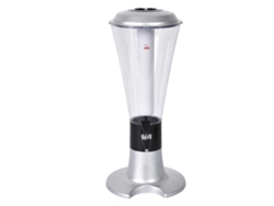 Dispensador De Cerveza De Sobremesa Iluminado De 3 Litros Con Grifo Para Vino Y Zumo, De Plástico Pintado En Color Plata.