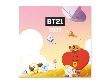 Calendario Bt21 2022 incluye de regalo pared │ anual mensual producto con licencia oficial erik editores 30x30