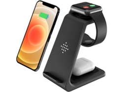 Estación de Carga Sem Certificado Qi para iPhone 11/12 YIZHOOD Negro