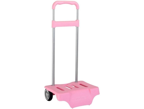 Safta Carro para Mochilas Escolares Muy Ligero Ruedas Resistentes Con Asa Extraíble Rosa Claro 85 Cm 641088905