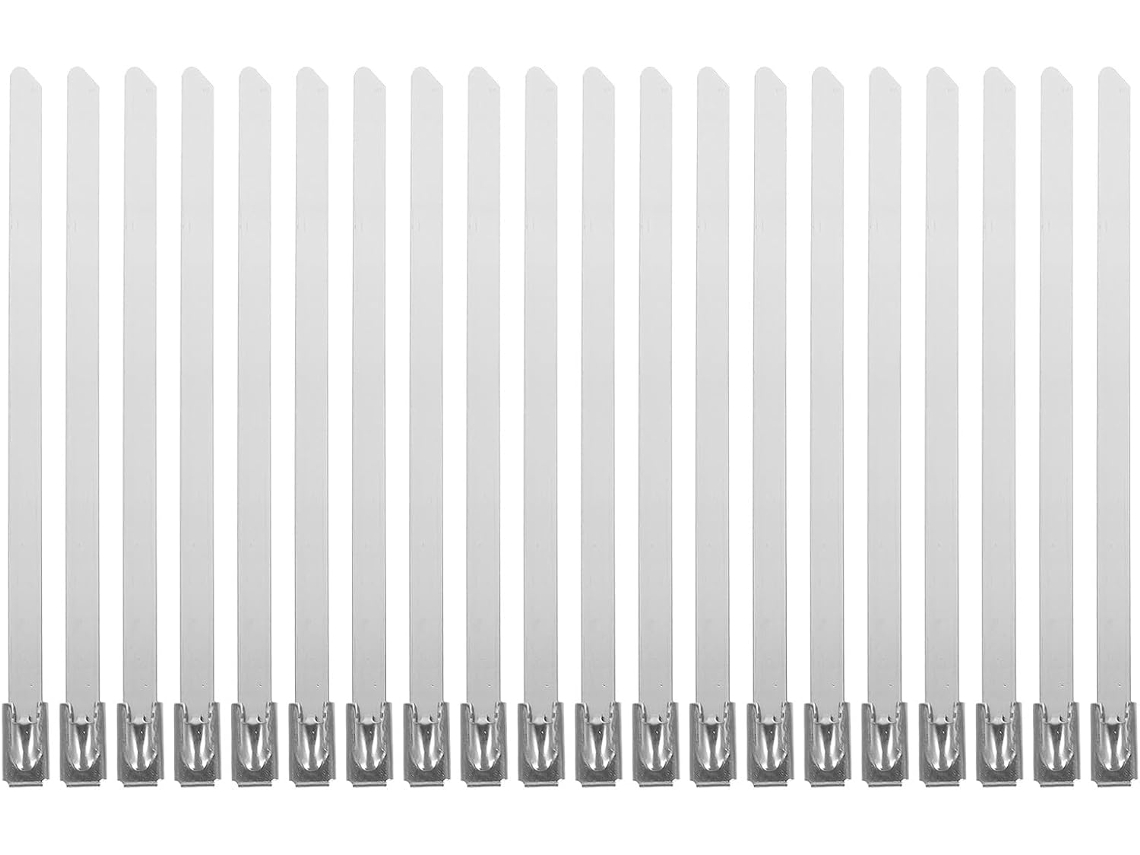 100 Bridas De Acero Inoxidable 304 Autoblocantes Para Cables