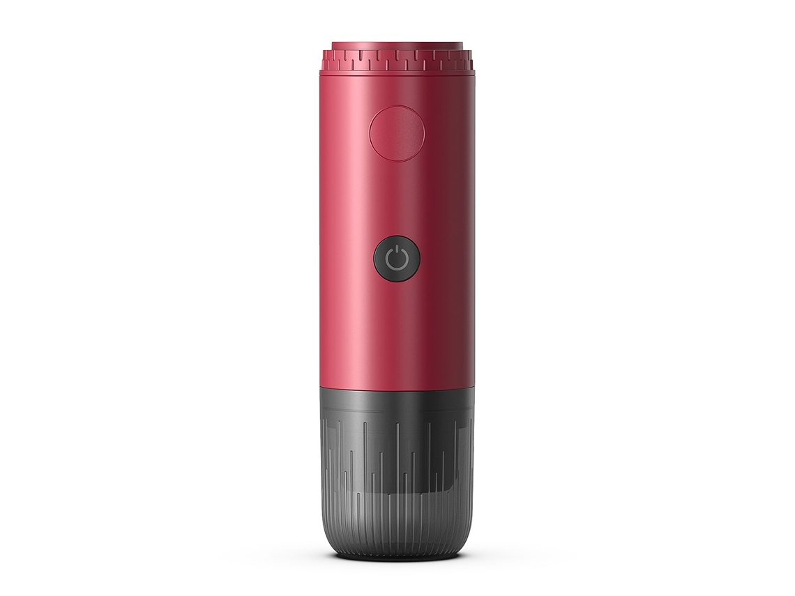 Cafetera expreso eléctrica portátil Chrui, 2 en 1, inalámbrica, con 19 bares de calentamiento y 85 °C de temperatura de preparación (roja)