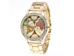 Reloj Casual Para Mujer Con Correa De Pu Marrón Claro, Pantalla Analógica Y Movimiento De Cuarzo.