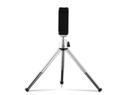 Mini trípode portátil elegante 2 en 1. Aplicaciones fotográficas (¼), trípode de viaje, 16 cm, plateado