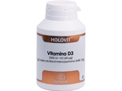 Complemento Alimentar EQUISALUD Holovit Vitamina D3 2000 Ui + K2 60 Ug 180 Cápsulas