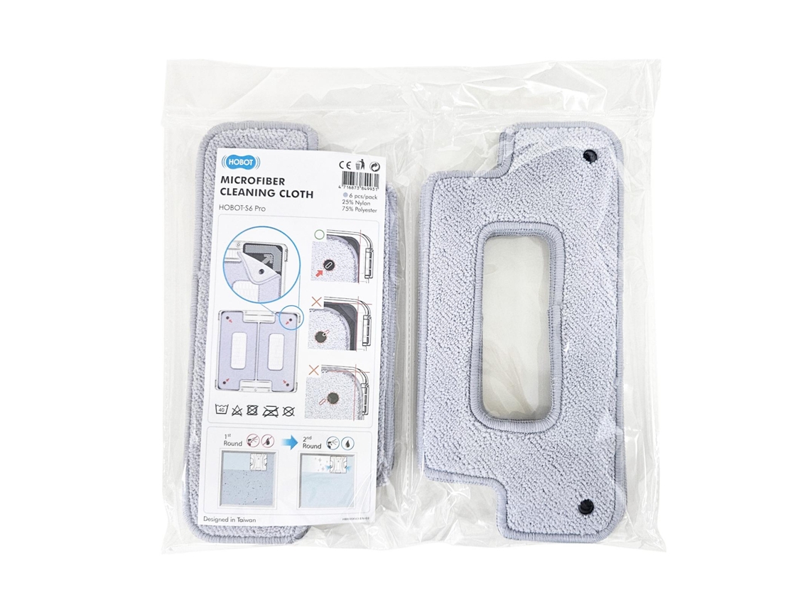 Pack de 3 pares de mopas microfibra. Modelo SMARTBOT HOBOT-S6 Pro