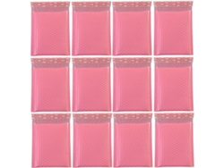 Paquete De 50 Bolsas De Almacenamiento De Plástico De Burbujas Rosas A Prueba De Golpes De 15 X 20 Cm.